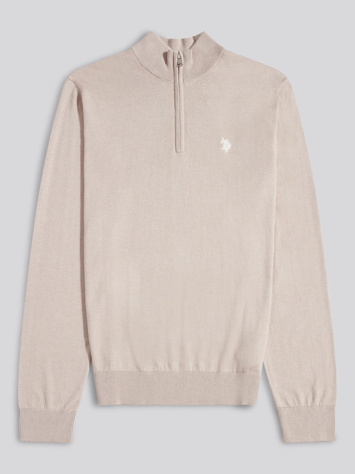 Męskie bawełniane lejek szyi 1/4 zip w atmosferze