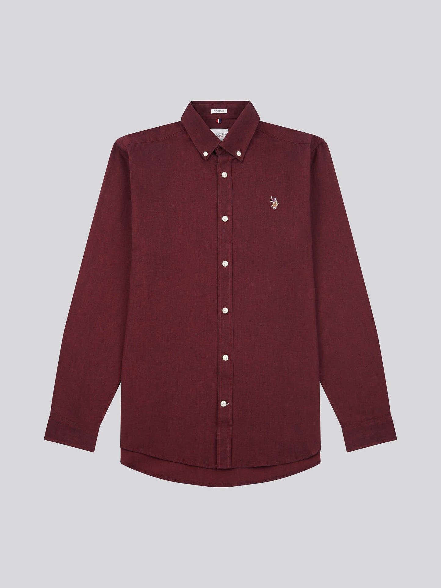 Mens Peached Oxford Shirt in Tibetan Red