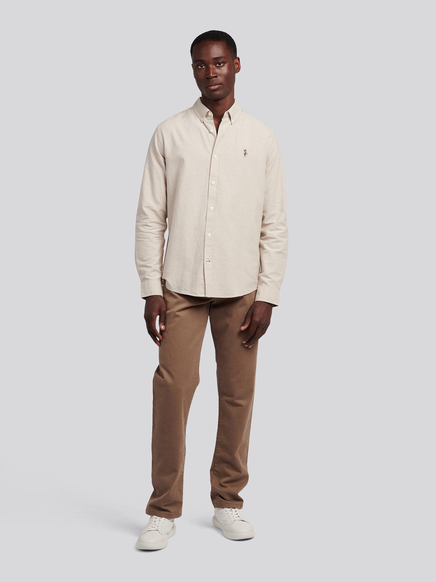 Mens Peached Oxford Shirt in Atmosphere