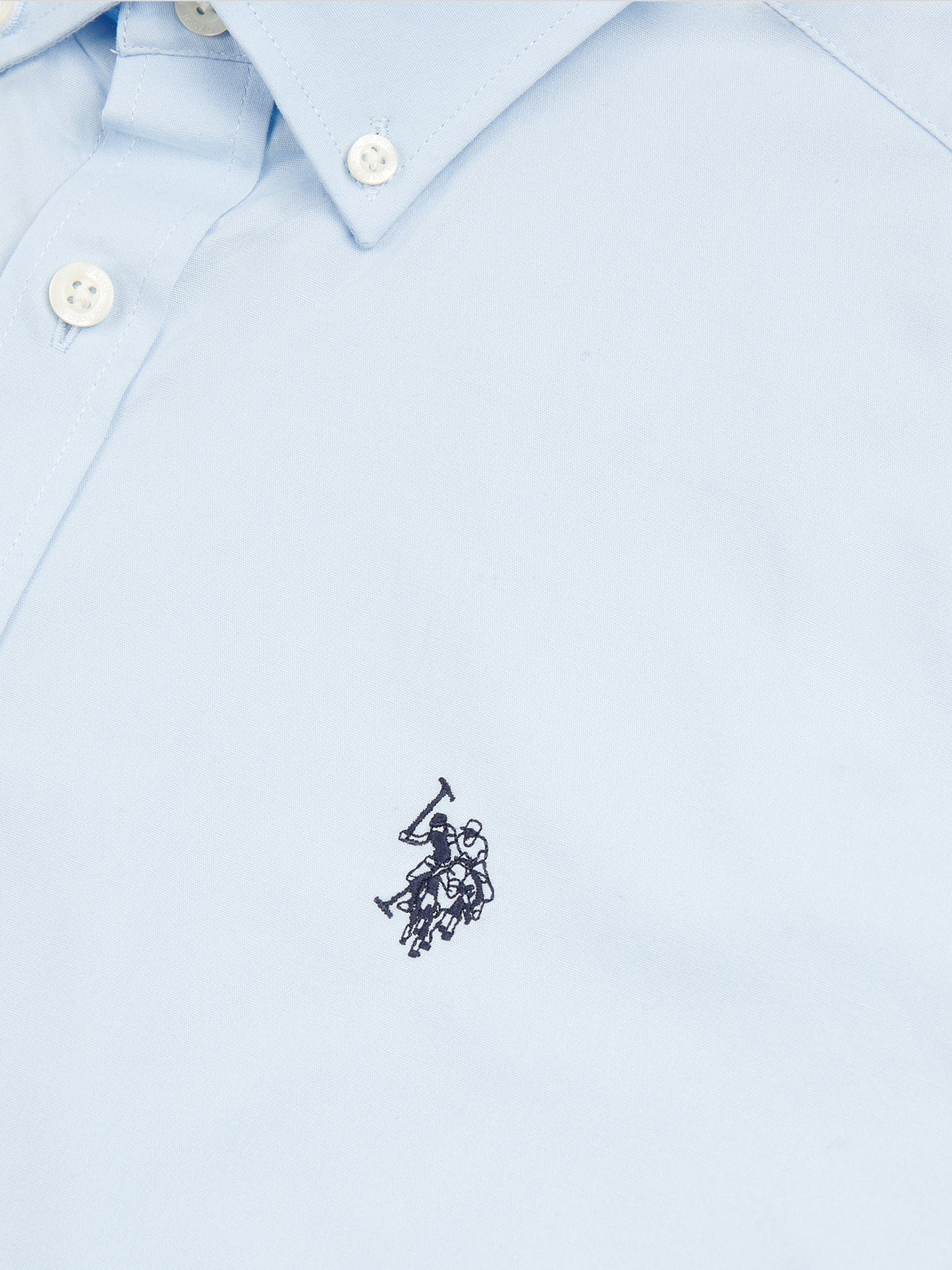 Mens Stretch Cotton Poplin Shirt in Skyway