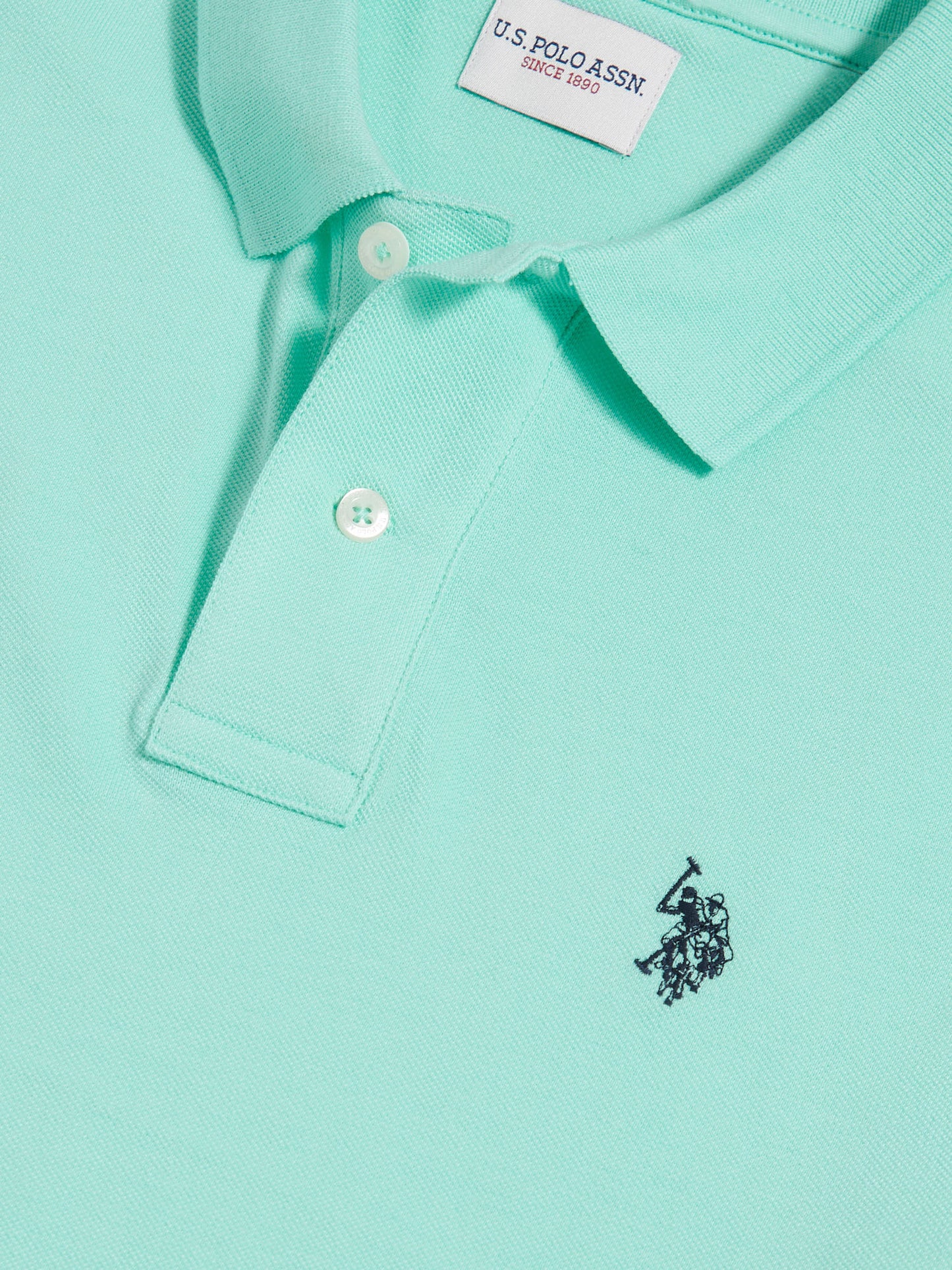 Mens Pique Polo Shirt Ice Green