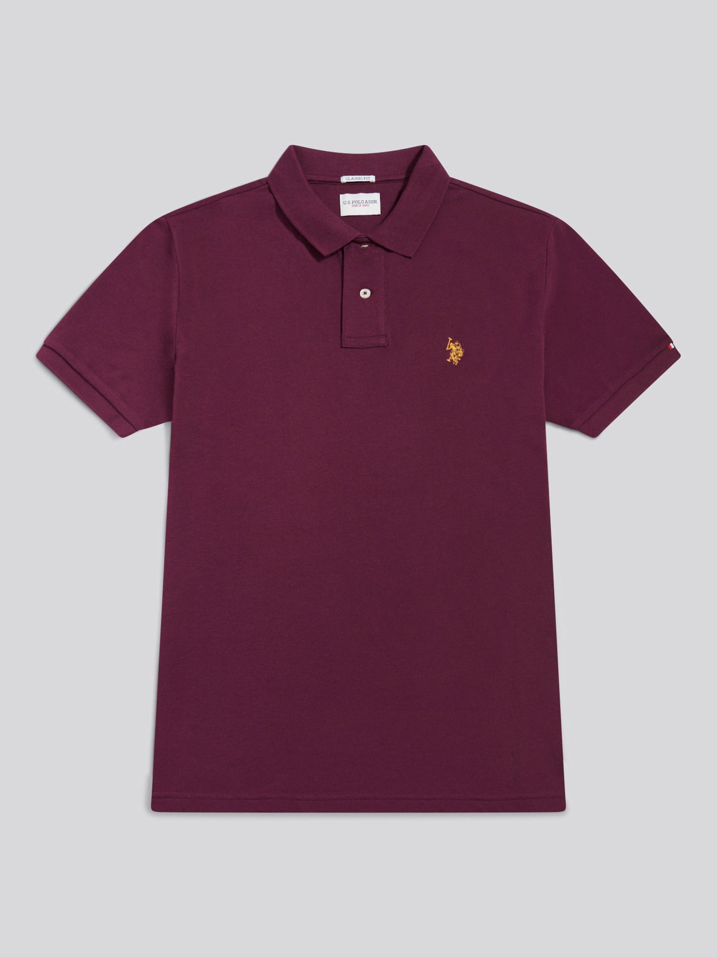 Mens Double Horsemen Polo Shirt in Grape Wine