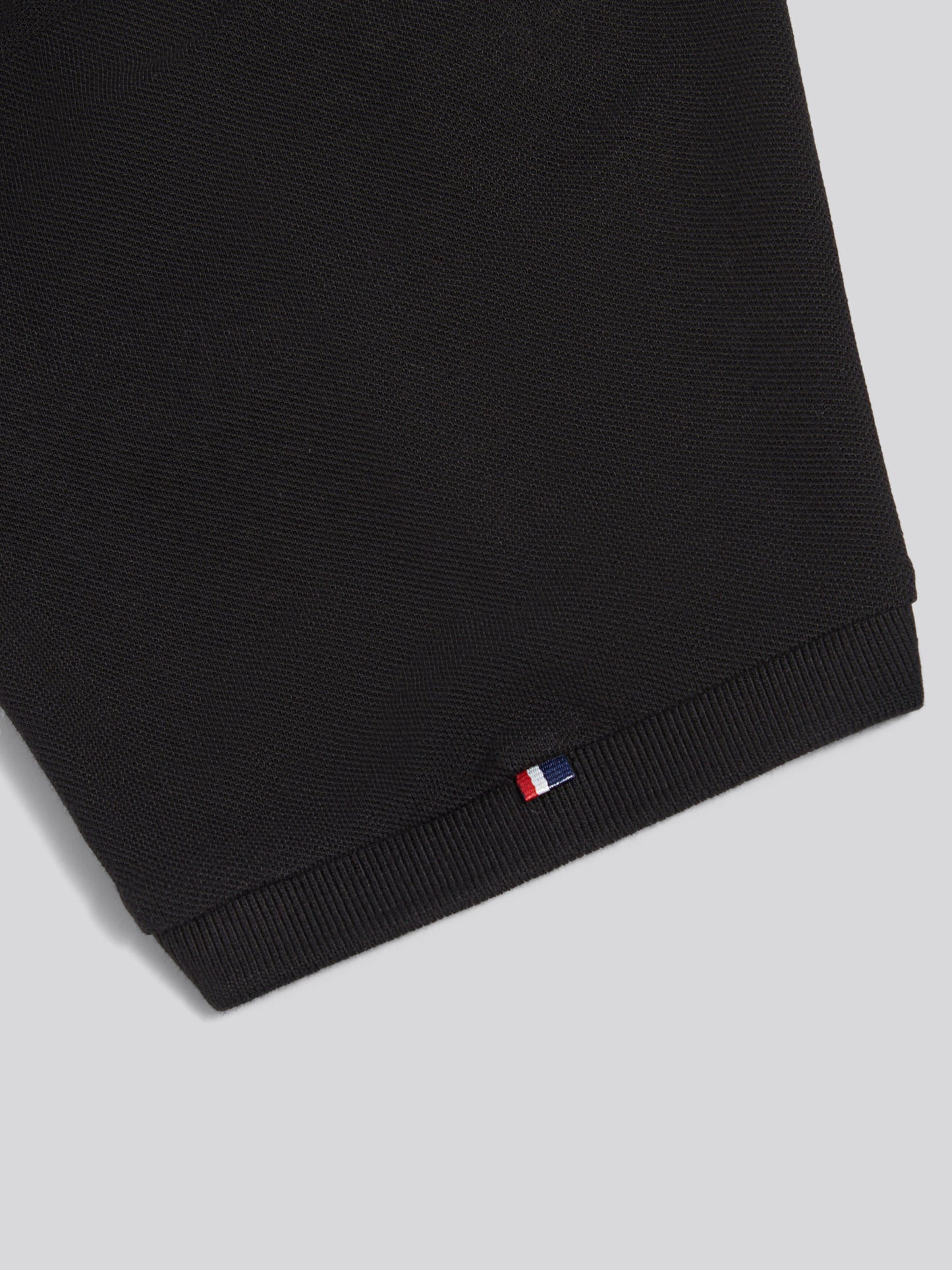 Mens Pique Polo Shirt Black Bright White DHM