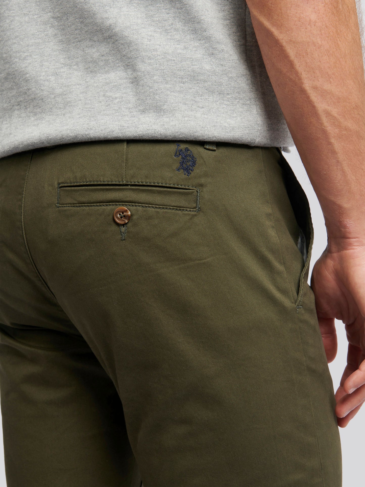 Mens Classic Chinos in Forest Night