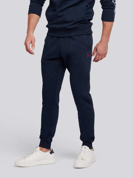 Mens Double Horsemen Jogger in Dark Sapphire Navy / Haute Red DHM