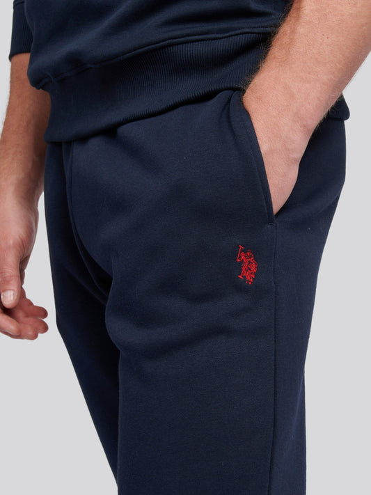 Mens Double Horsemen Jogger in Dark Sapphire Navy / Haute Red DHM