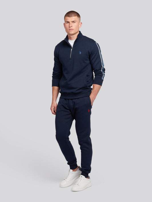 Mens Double Horsemen Jogger in Dark Sapphire Navy / Haute Red DHM