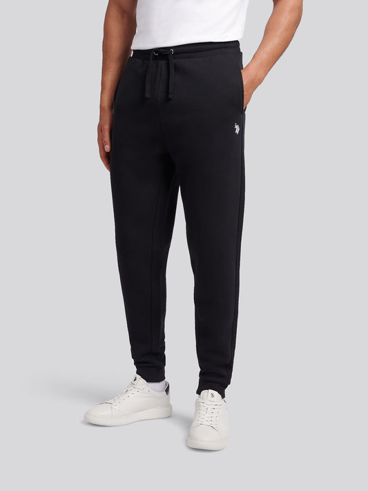 Mens Double Horsemen Jogger in Black Bright White DHM