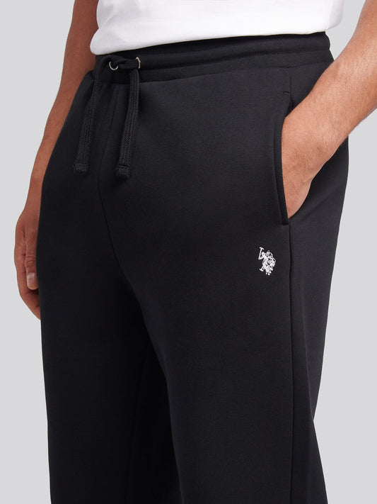 Mens Double Horsemen Jogger in Black Bright White DHM
