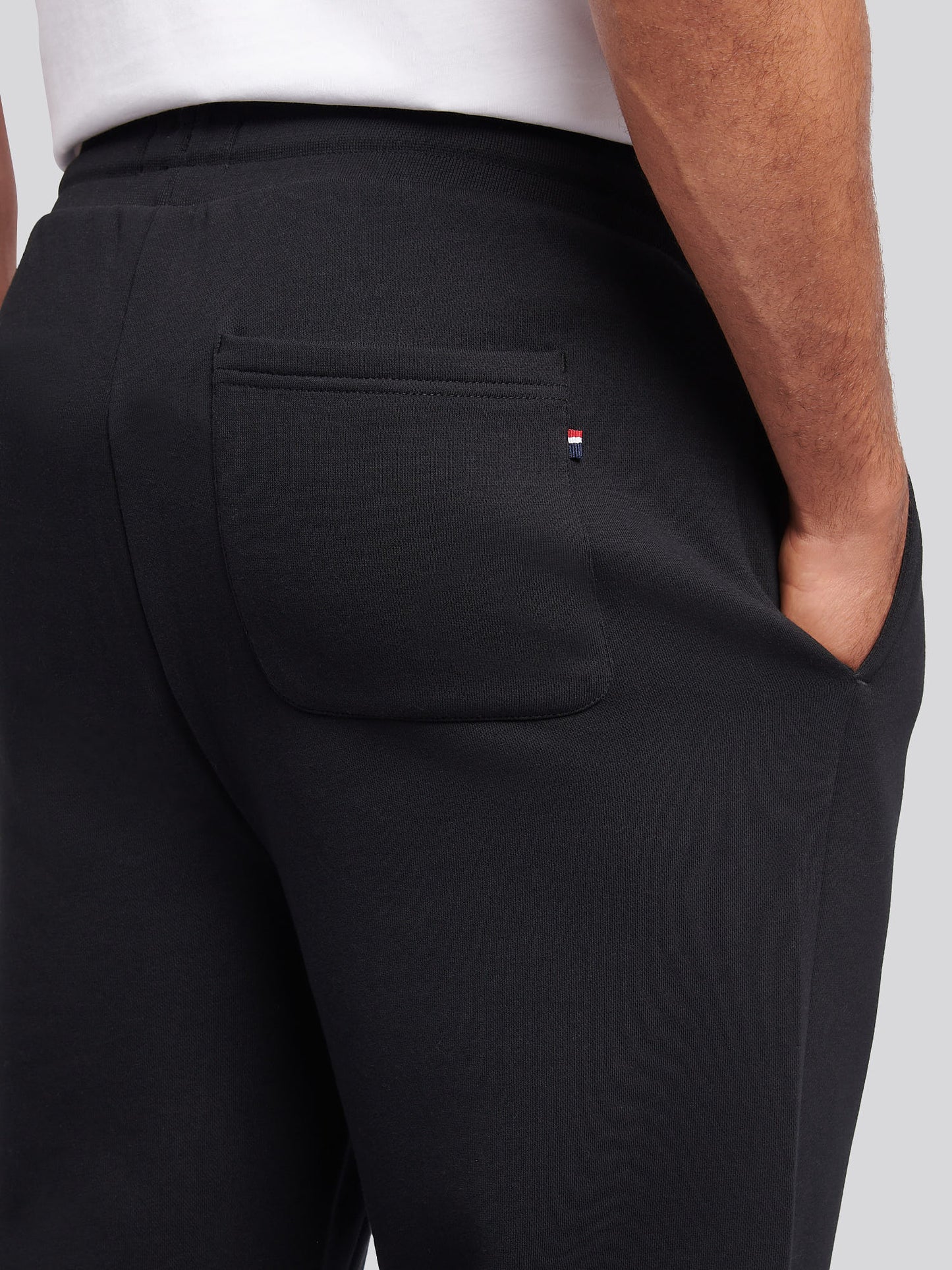 Mens Double Horsemen Jogger in Black Bright White DHM