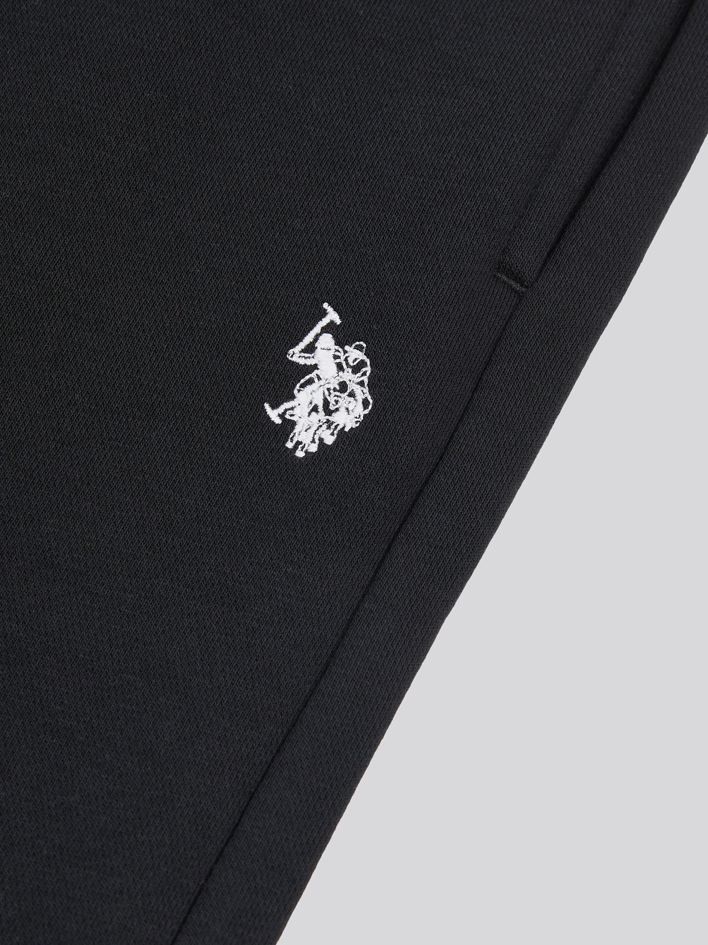 Mens Double Horsemen Jogger in Black Bright White DHM