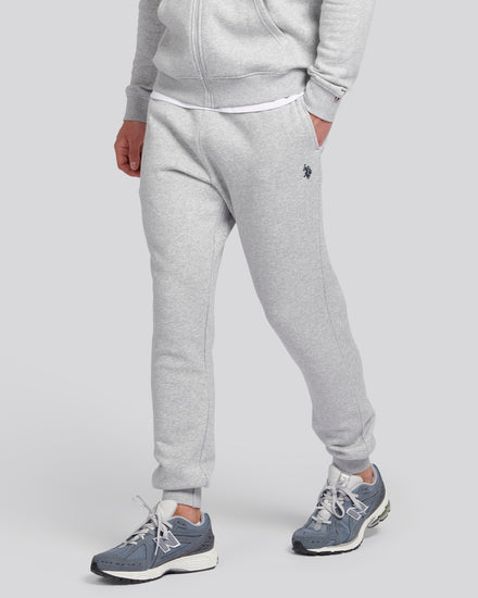 Mens Double Horsemen Jogger in Mid Grey Marl