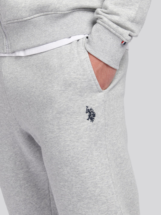 Mens Double Horsemen Jogger in Mid Grey Marl
