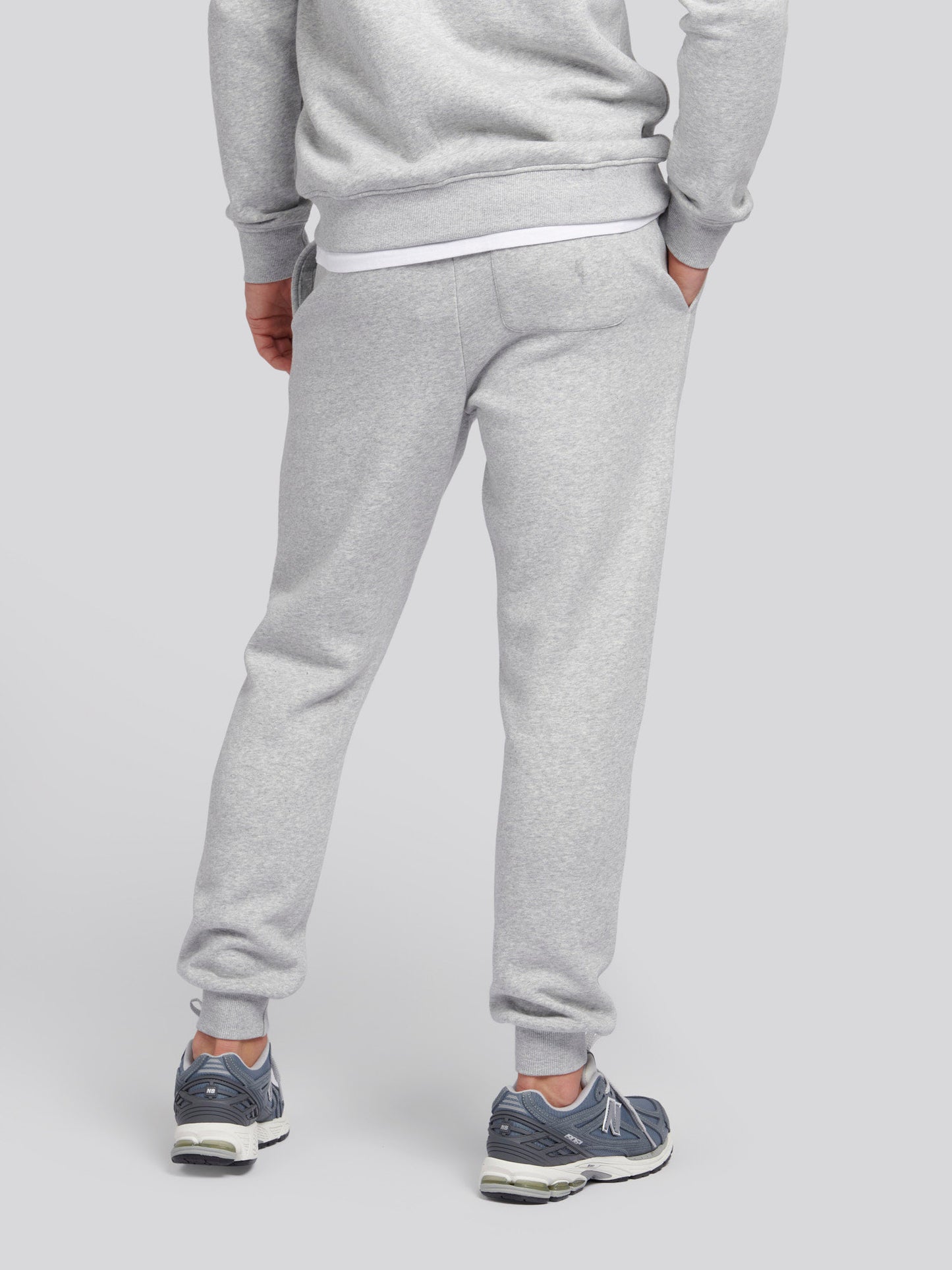 Mens Double Horsemen Jogger in Mid Grey Marl