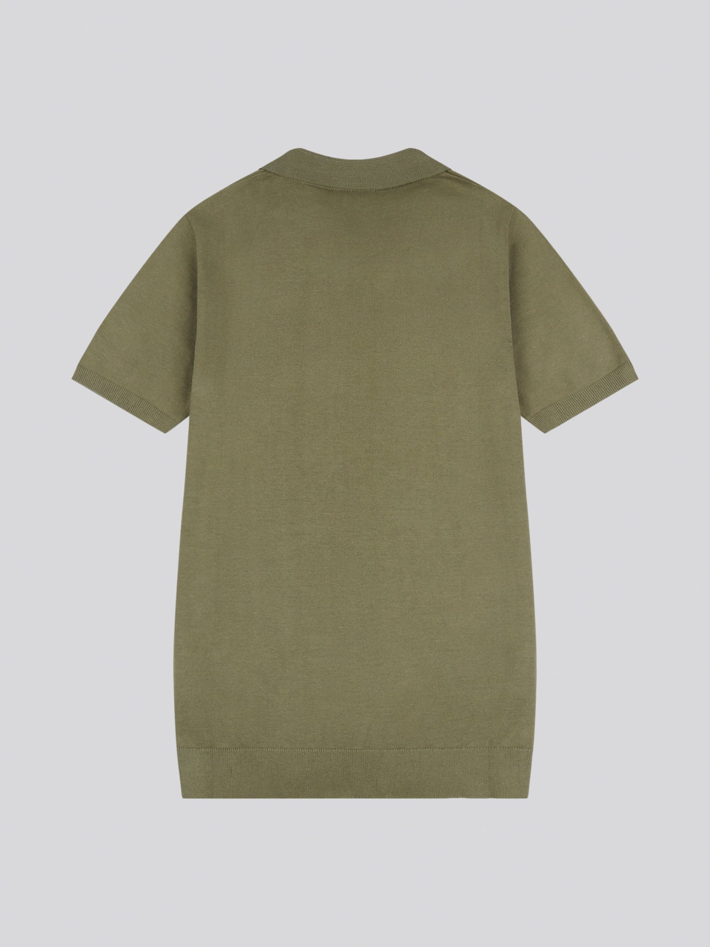 Mens Combed Cotton Revere Polo Shirt in Mulled Basil/Multi coloured DHM