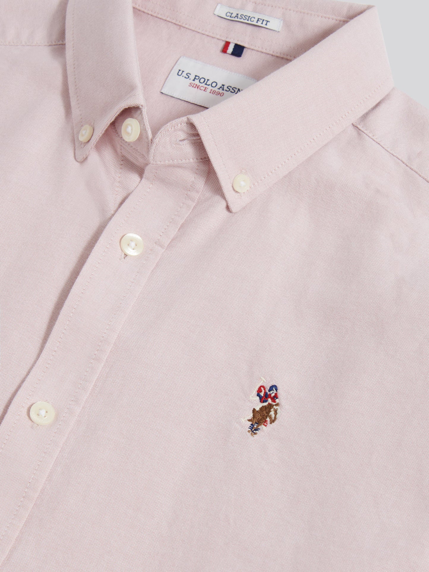 Mens Short Sleeve Oxford Shirt in Sepia Rose
