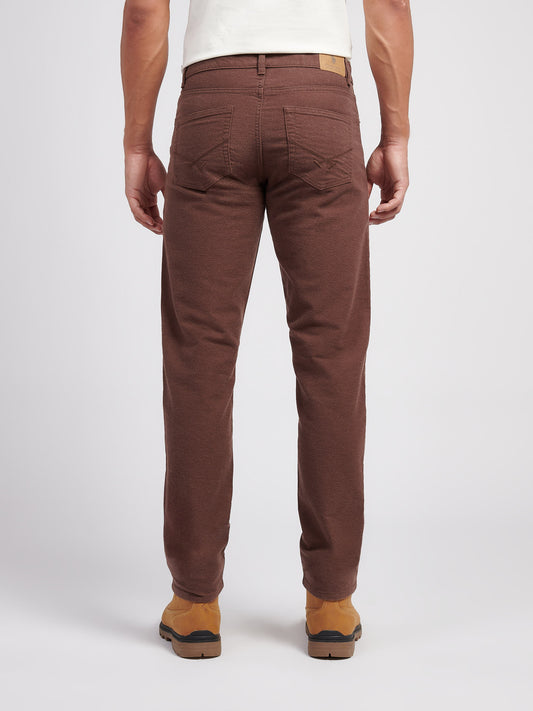Mens Moleskin 5 Pocket Trouser in Chocolate Martini
