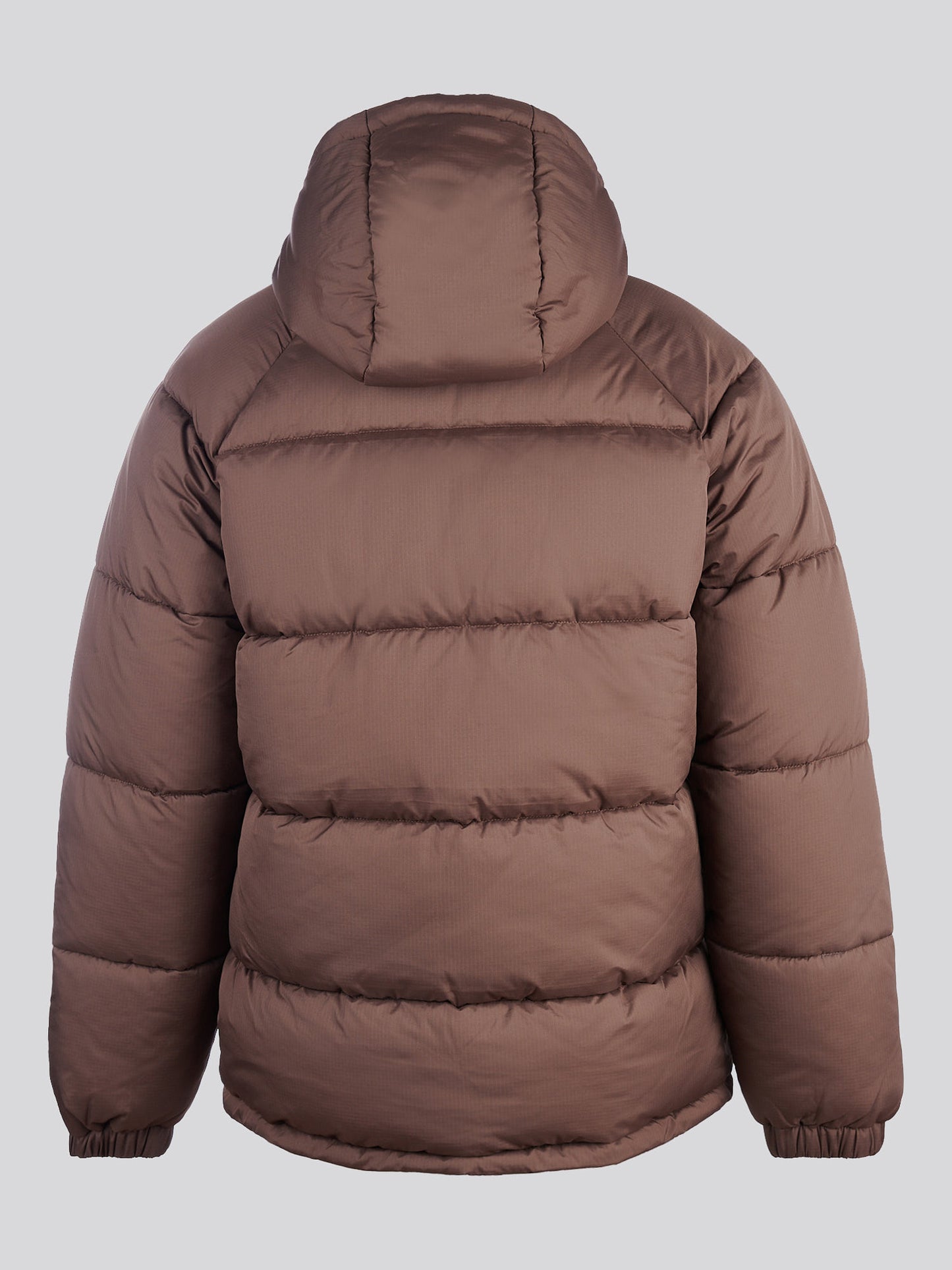 Mens Ripstop Hooded Puffer Jacket in Chocolate Martini