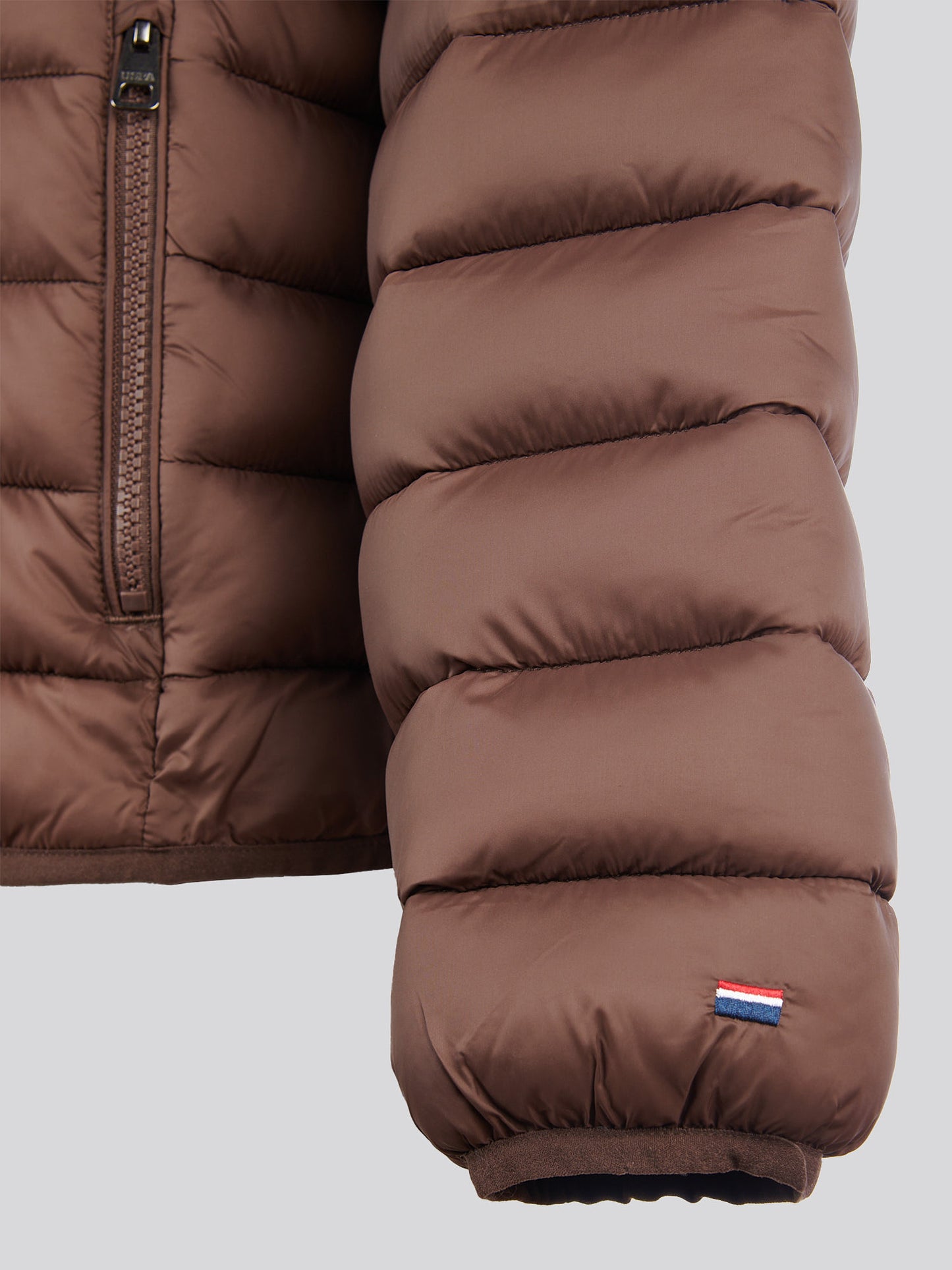Mens Lekka na pikowana kurtka w czekoladowym martini
