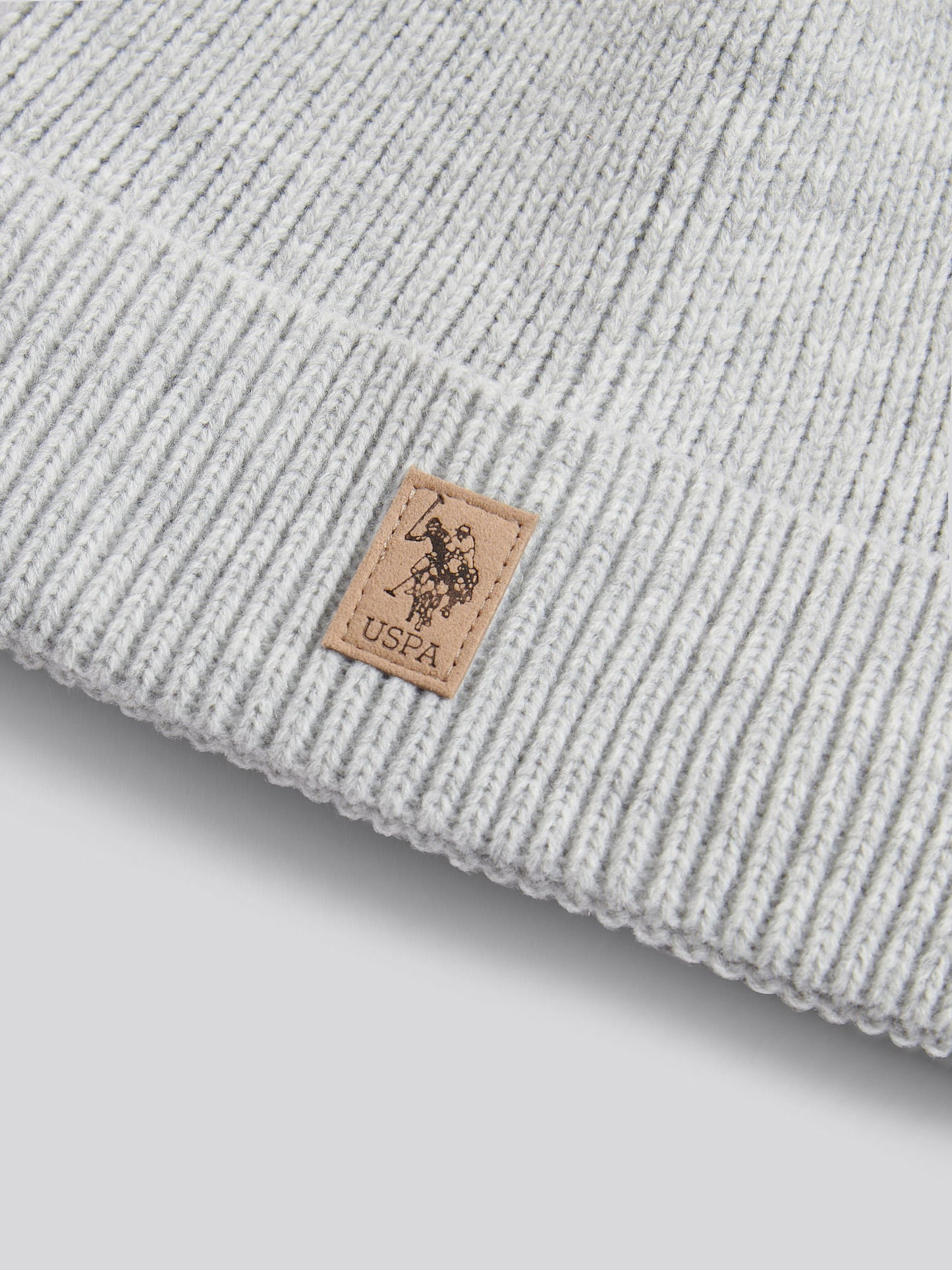 Mens Signature Knit Beanie Mid Grey Marl