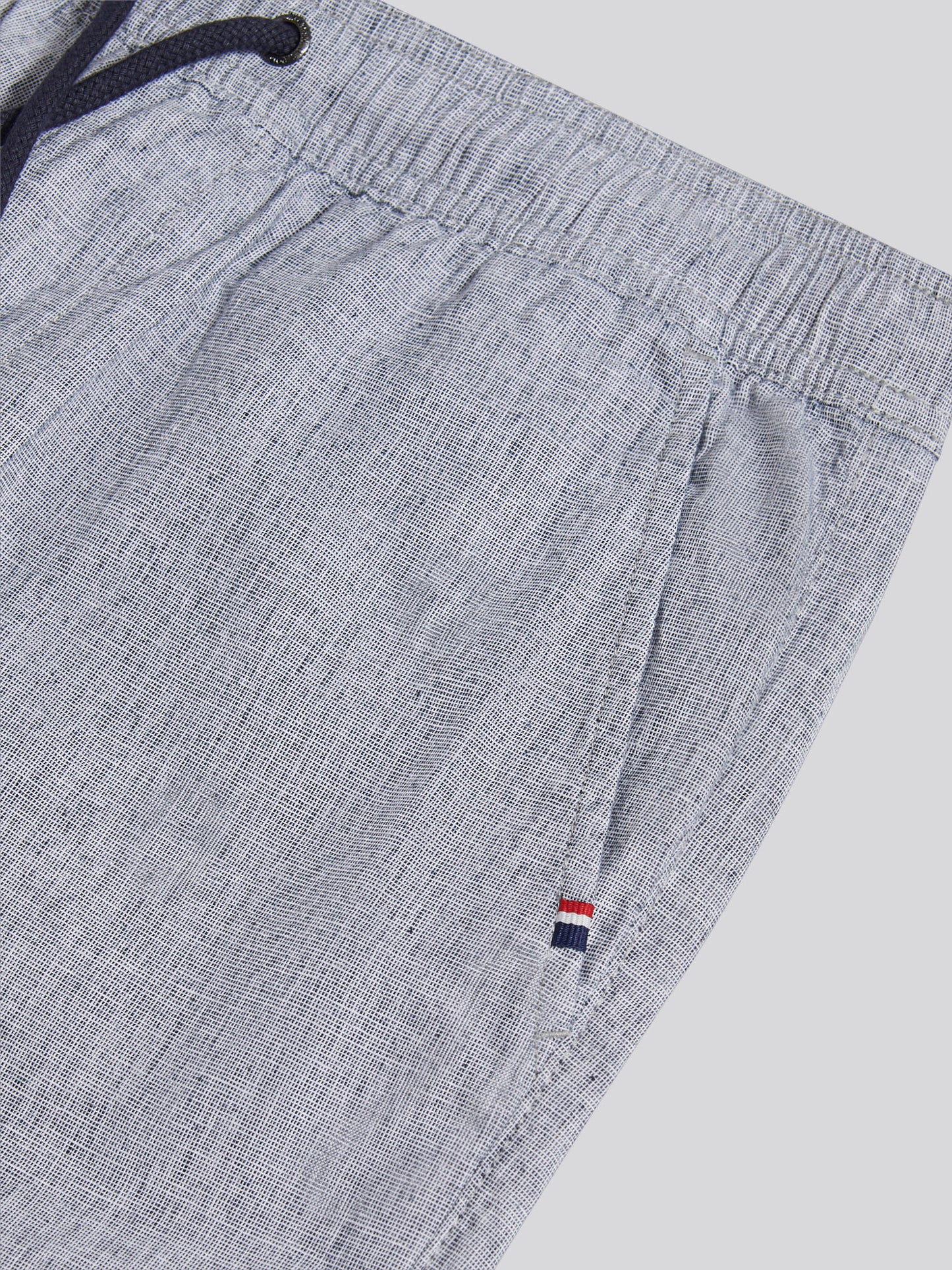 Mens Linen Blend Shortstring w ciemnym szafirowym granatowym/księżycowym niebieskim DHM