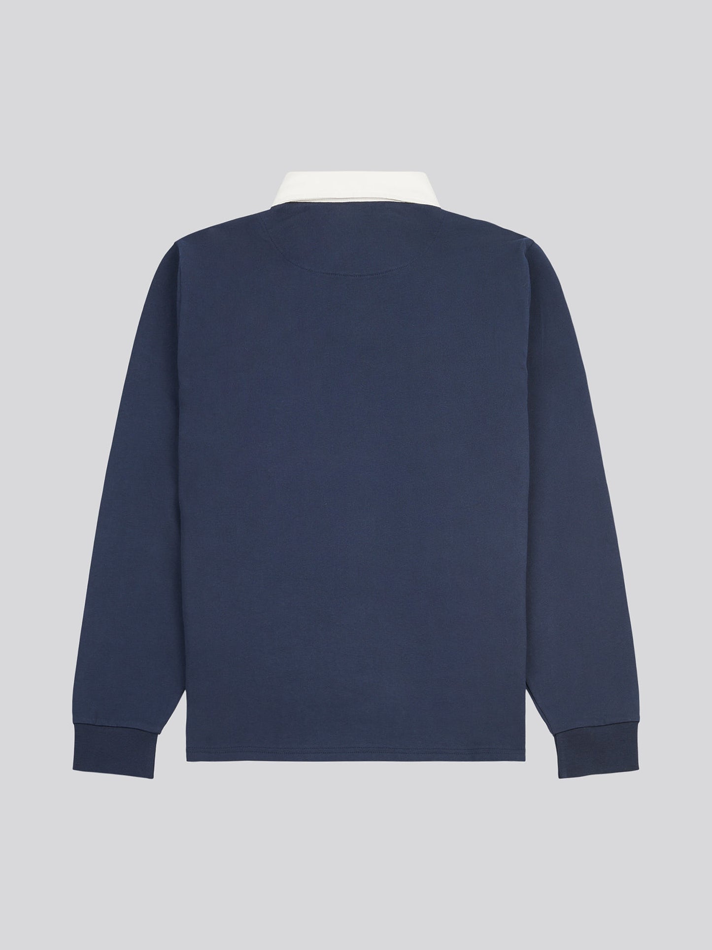 Mens Premium Embroidery Graphic Rugby Shirt in Dark Sapphire Navy