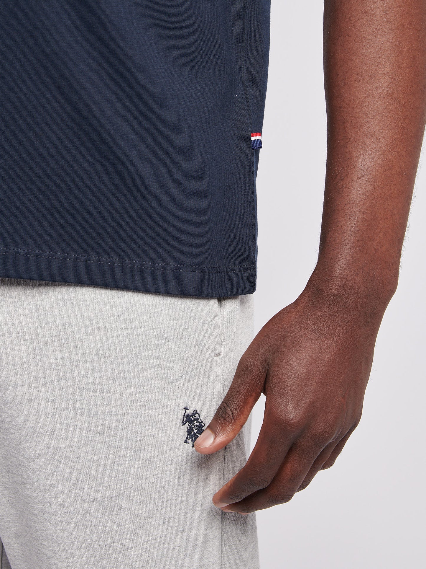 Męskie podwójne jeźdźcy graficzne T-shirt w ciemnym szafirowym granatowym