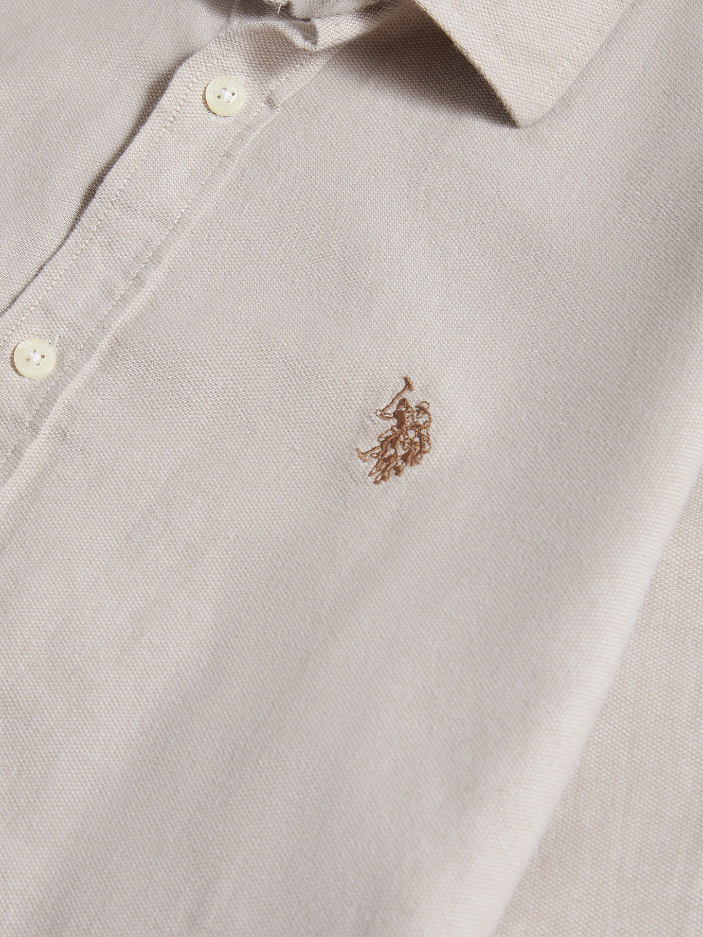 Mens Brushed Dobby Shirt in Trench Coat