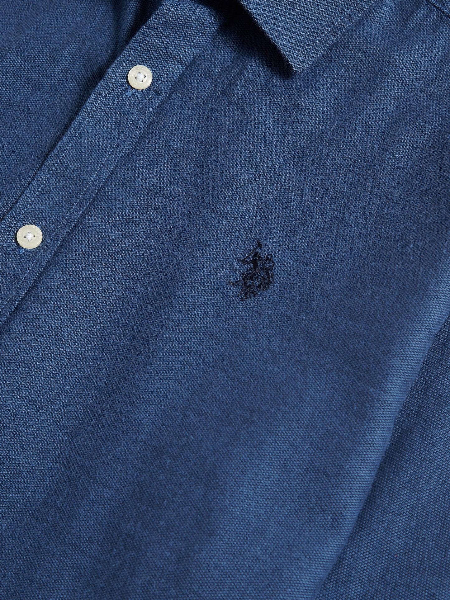Mens Brushed Dobby Shirt in Dark Sapphire Navy