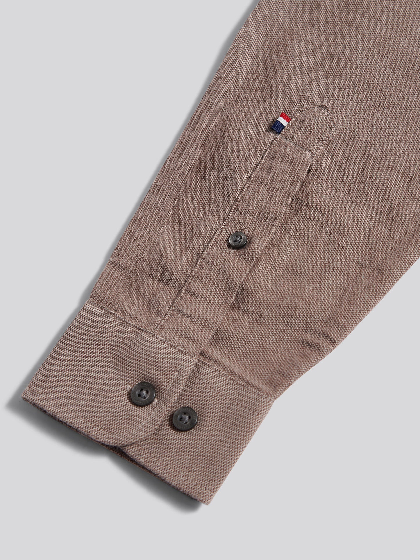Mens Brushed Dobby Shirt in Chocolate Martini