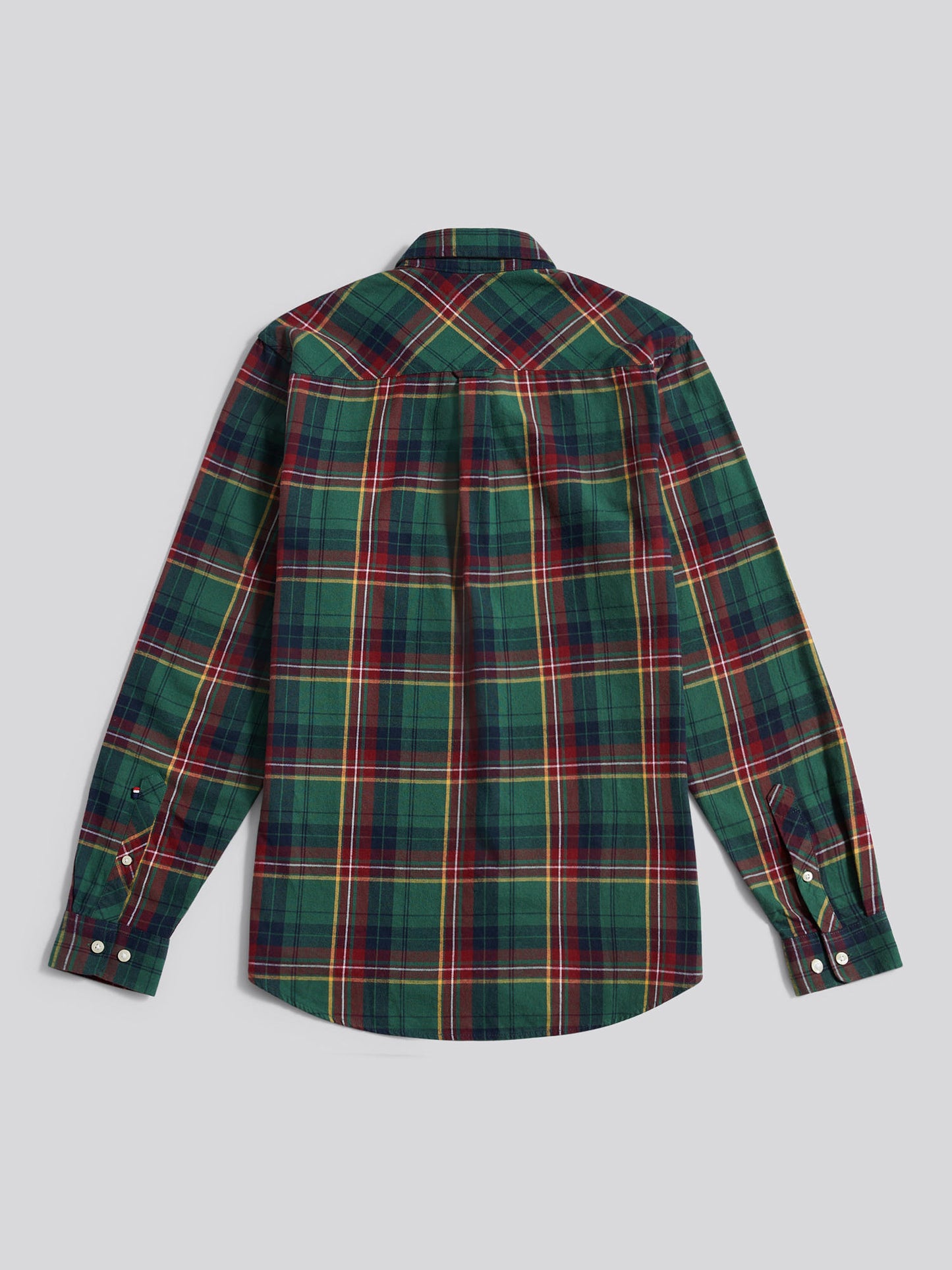 Mens Pocketed Checked Buttondown Shirt in Pineneedle