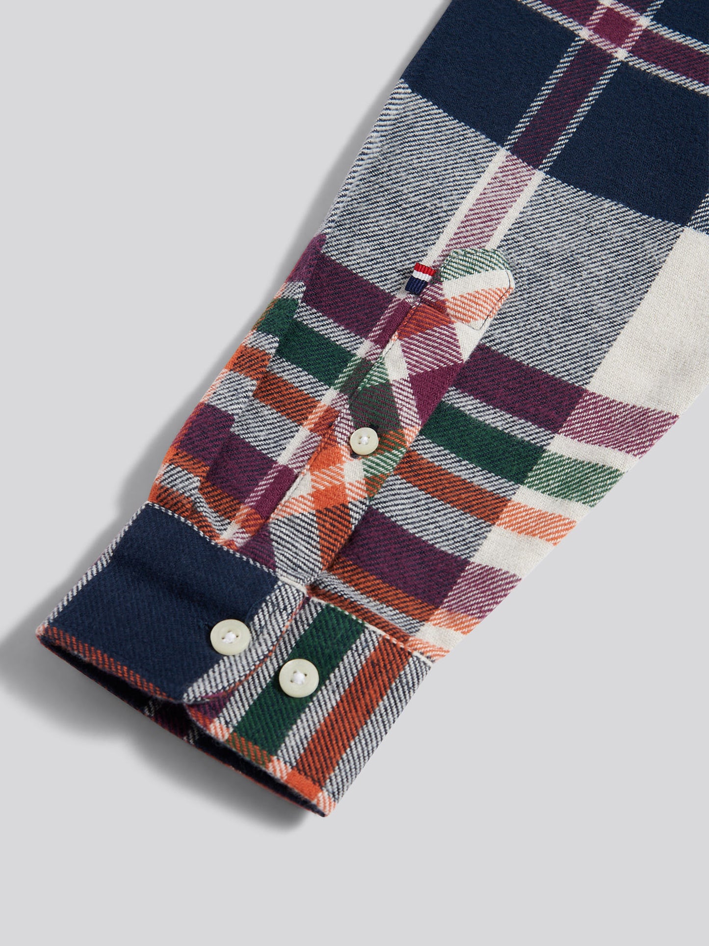 Mens Dual Pocket Checked Shirt in Dark Sapphire Navy