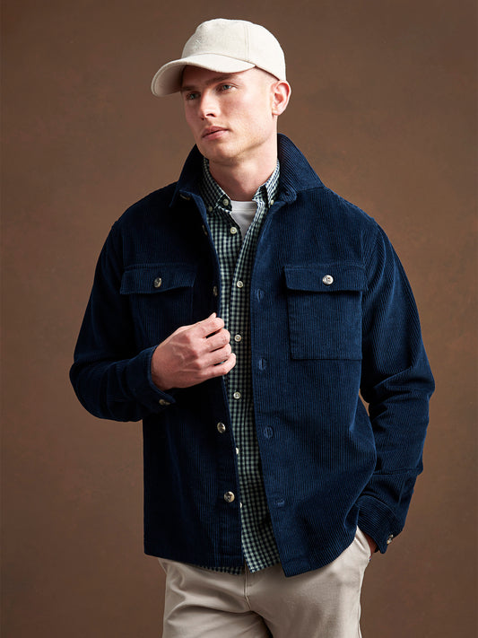 Mens Chuck Oxford Shirt in Dark Sapphire Navy