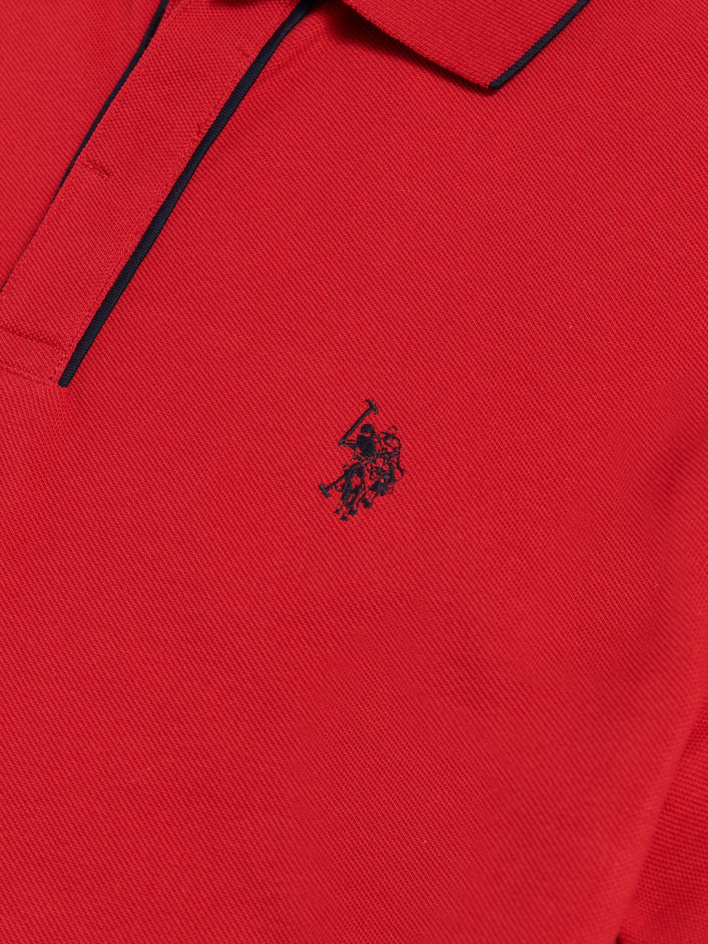 Pique Pique ss polo haute czerwony