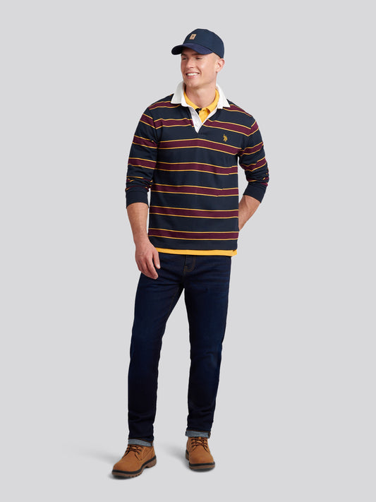 DHM Stripe Rugby Dark Sapphire Navy