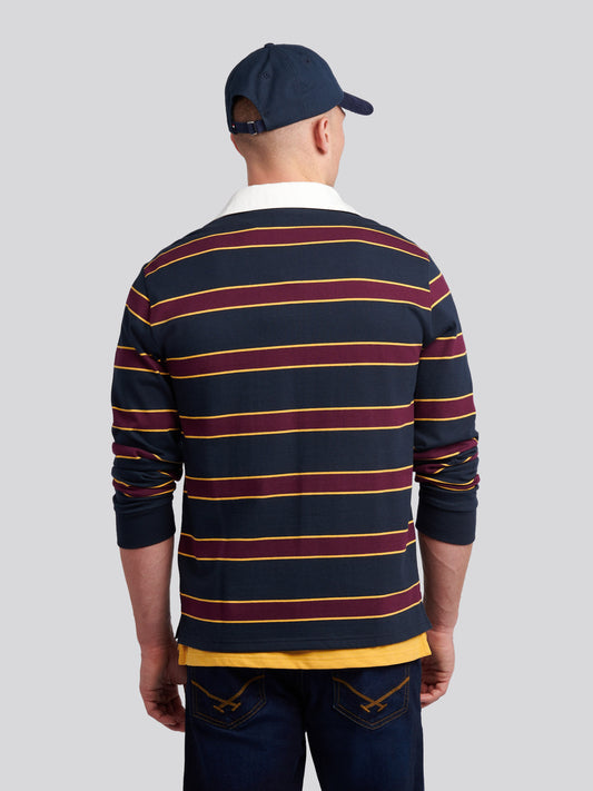 DHM Stripe Rugby Dark Sapphire Navy