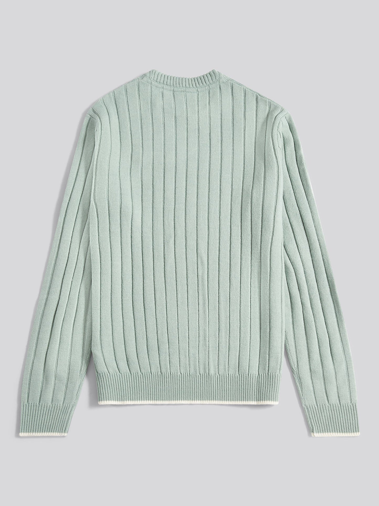 Rib Knit Crew Iceberg Green