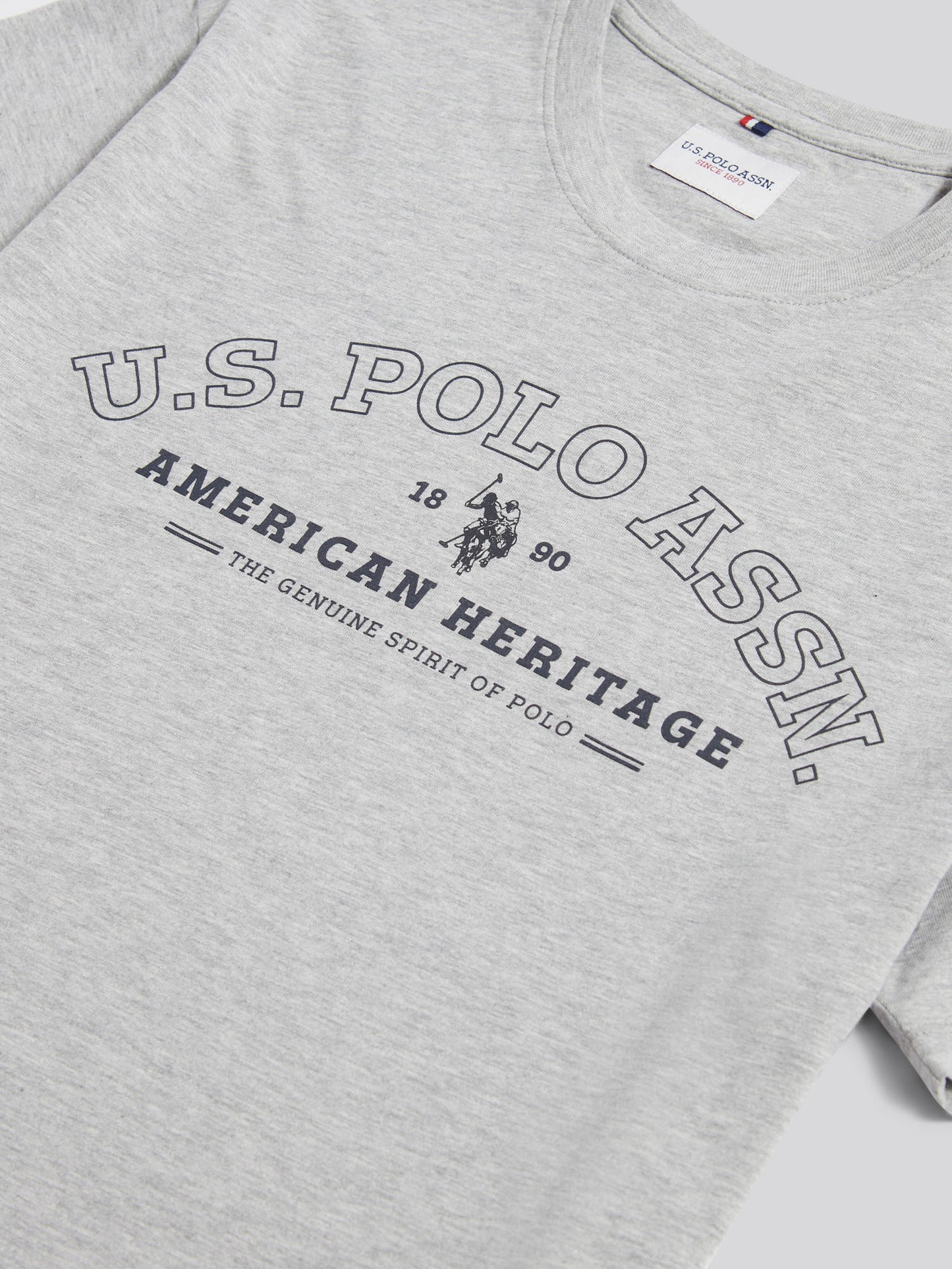 Mens Heritage Graphic T-Shirt in Mid Grey Marl