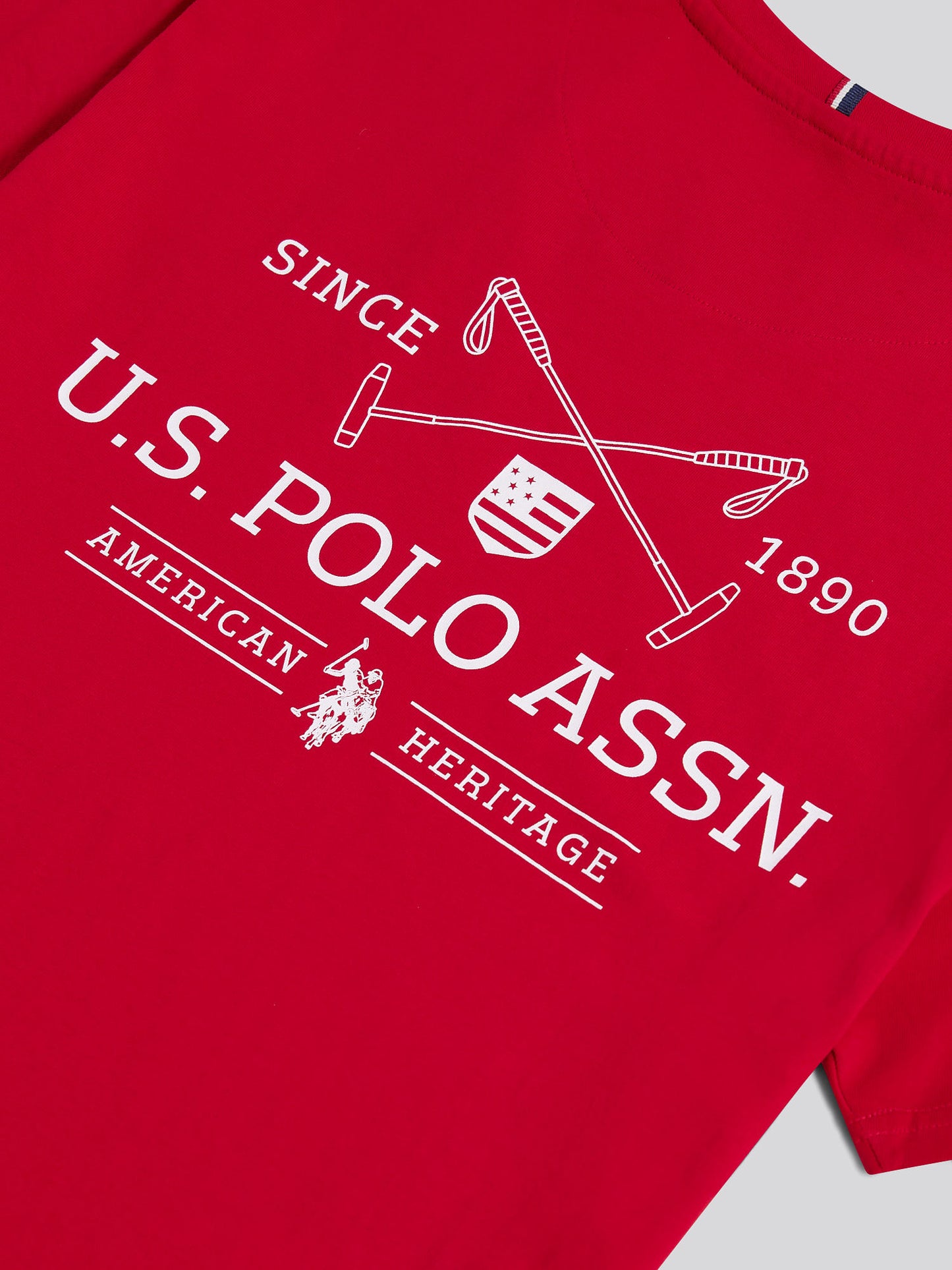 Mens USPA Back Graphic T-Shirt in Haute Red