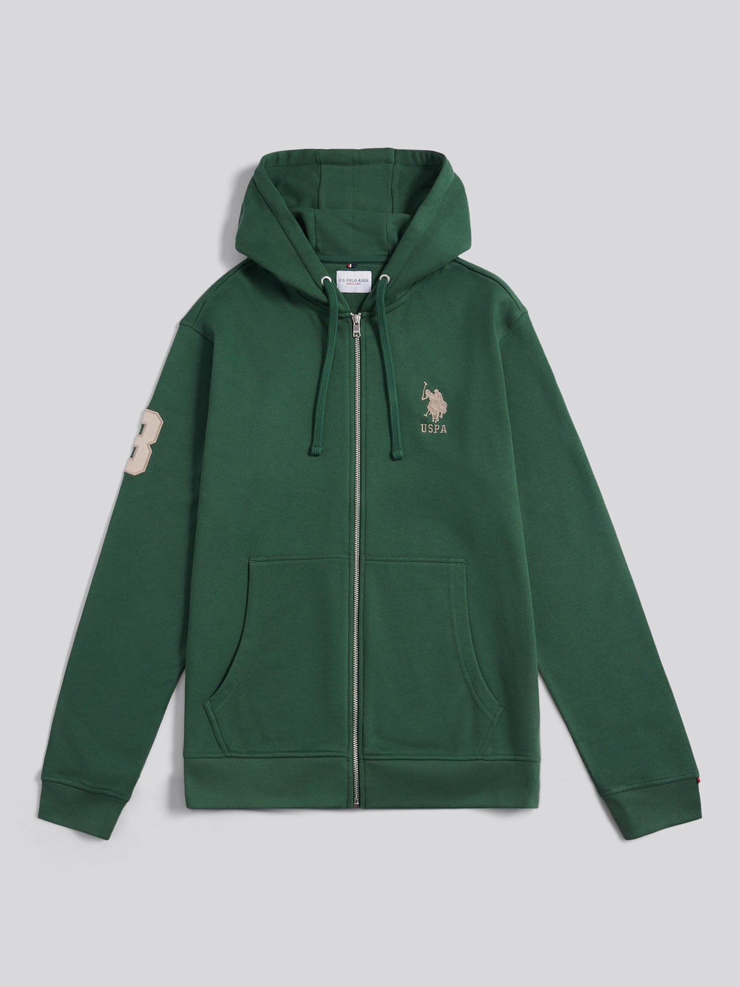Mens Player 3 Zip Hoodie in Pineneedle