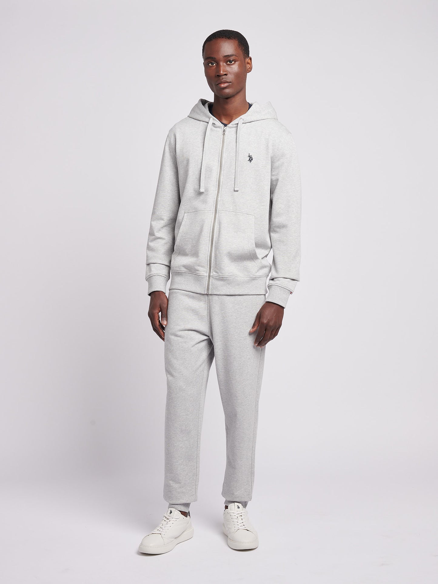 Mens Double Horsemen Loopback Zip z kapturem z bluzy z Marg