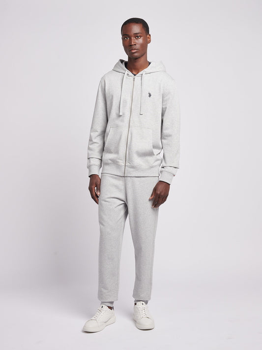 Mens Double Horsemen Loopback Zip z kapturem z bluzy z Marg