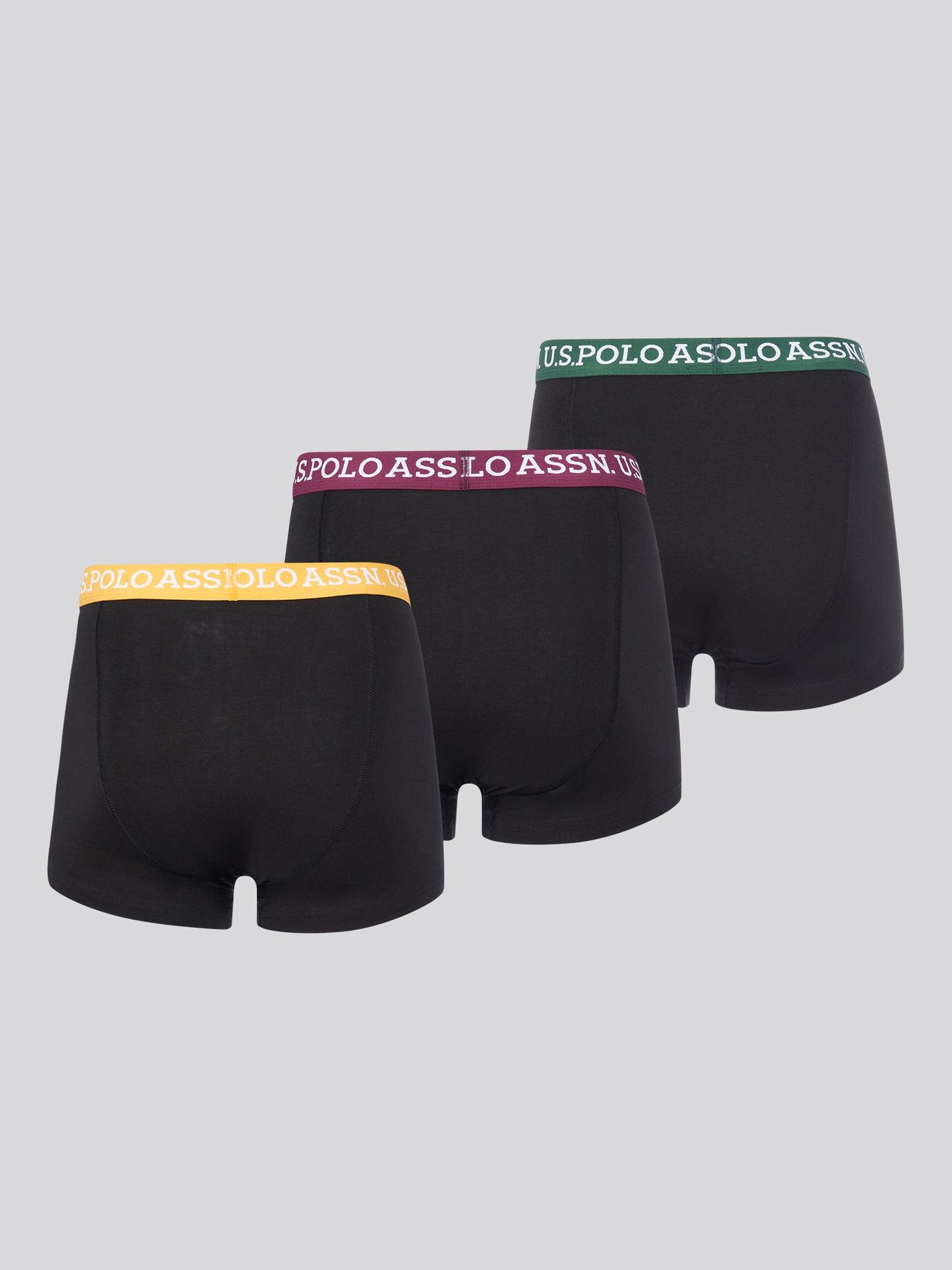 Mens 3 Pack kontrastowe bokserki w czarnych multi