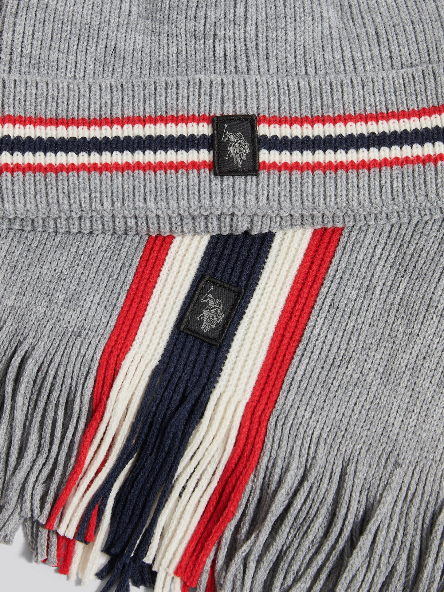 Brand Stripe Beanie i szalik