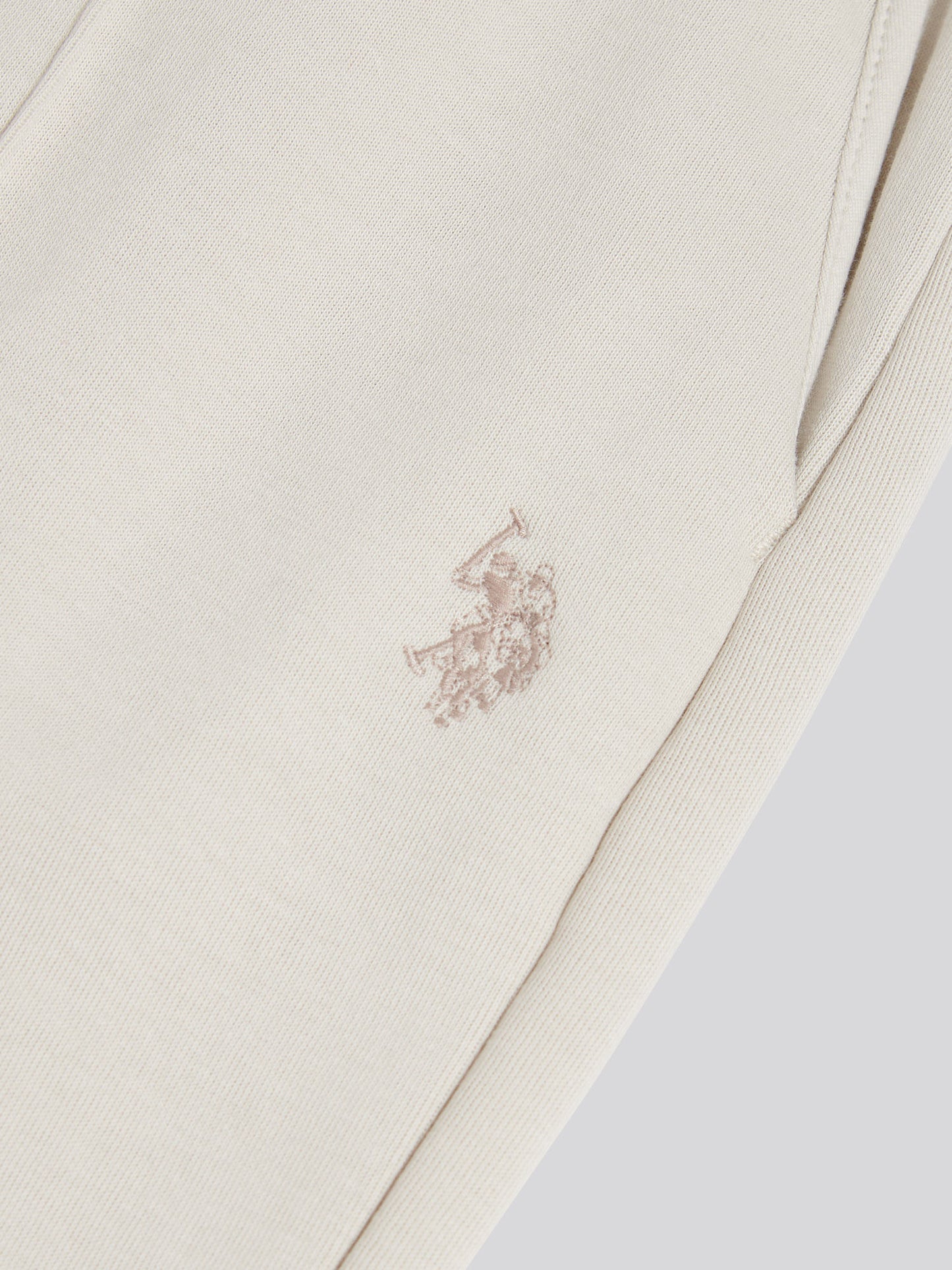 Mens Interlock Pintuck Joggers Beige