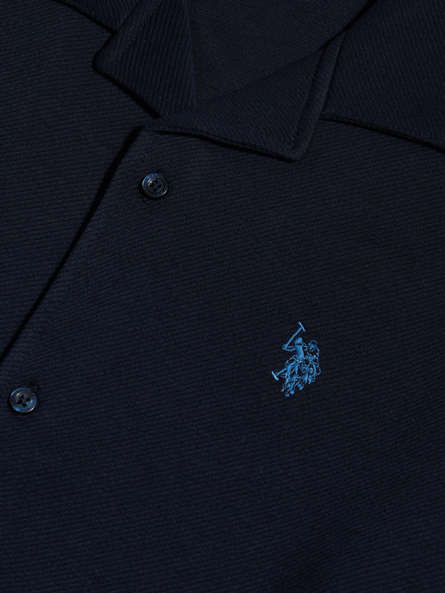 Twill Taped Revere Collar Shirt Dark Sapphire Navy