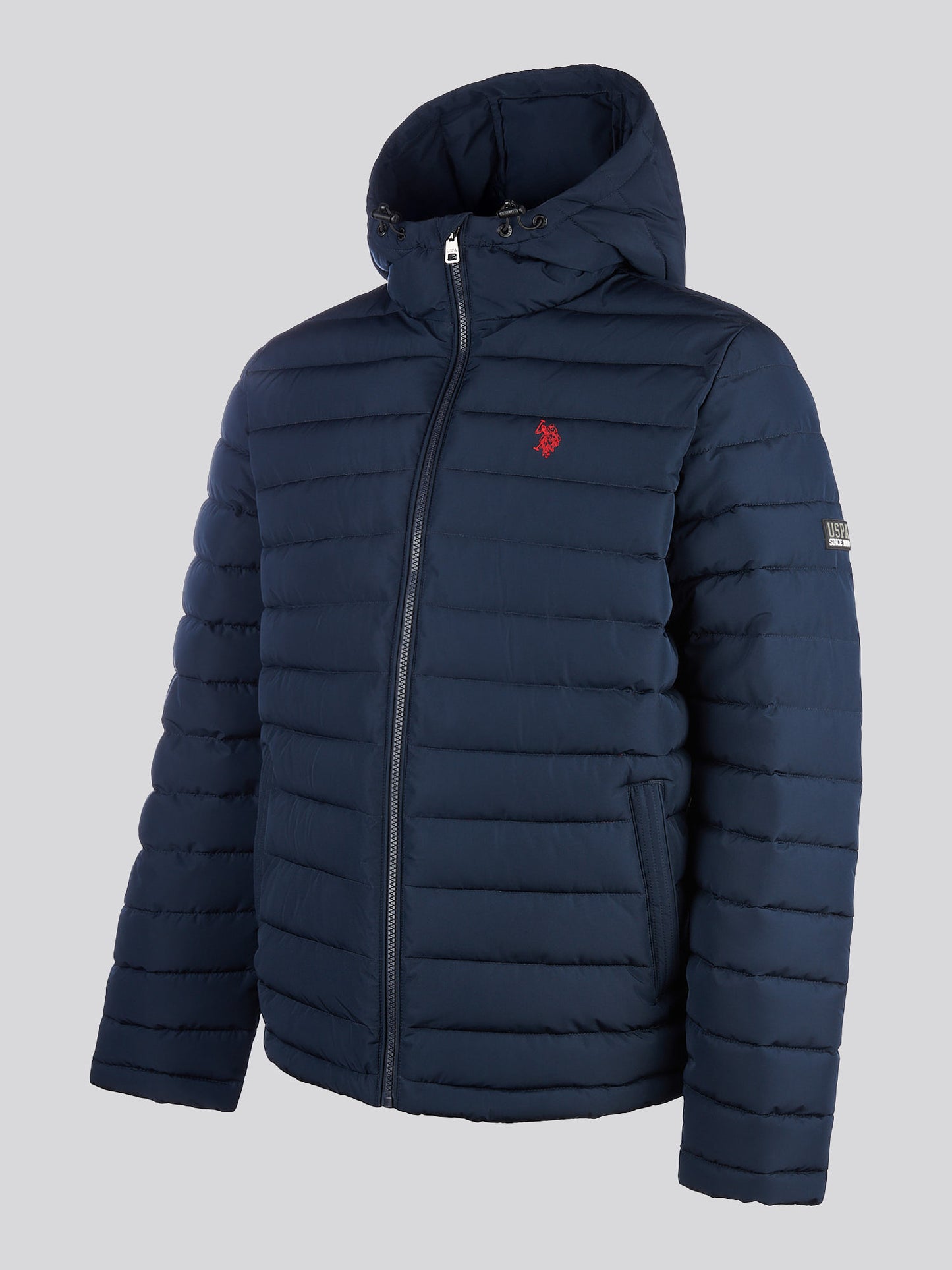 Lekki kołdra z kapturem puffer ciemny szafir granatowy