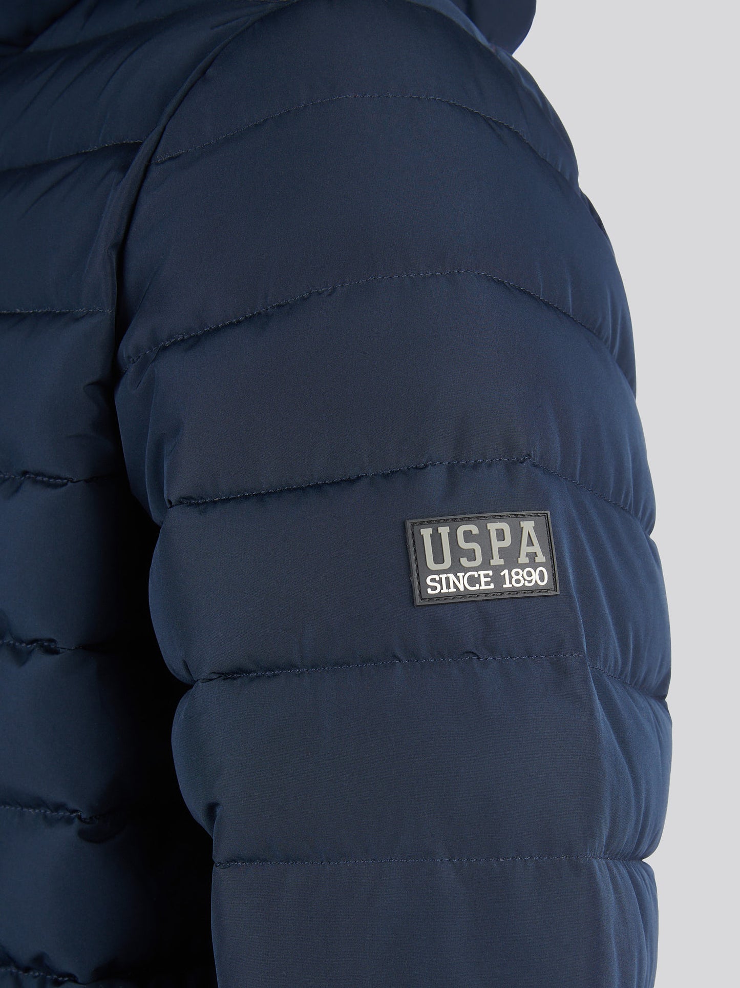 Lekki kołdra z kapturem puffer ciemny szafir granatowy
