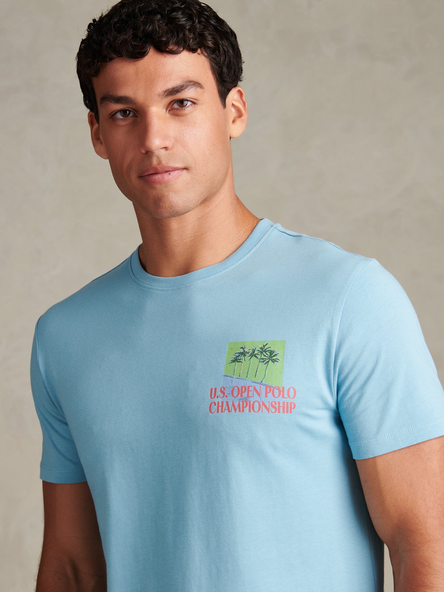 USPA Palm Beach T-Shirt Air Blue