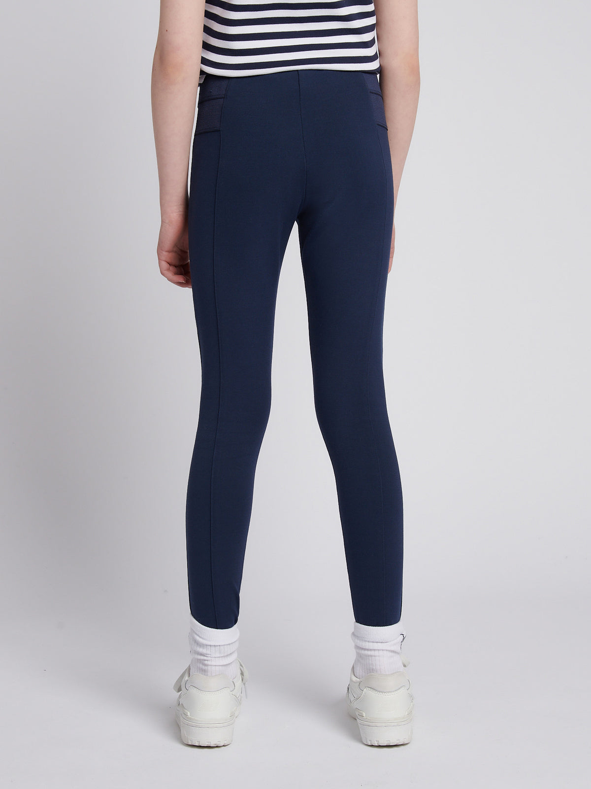Girls Elastyczne legginsy w talii w Marynarce Wojennej Iris
